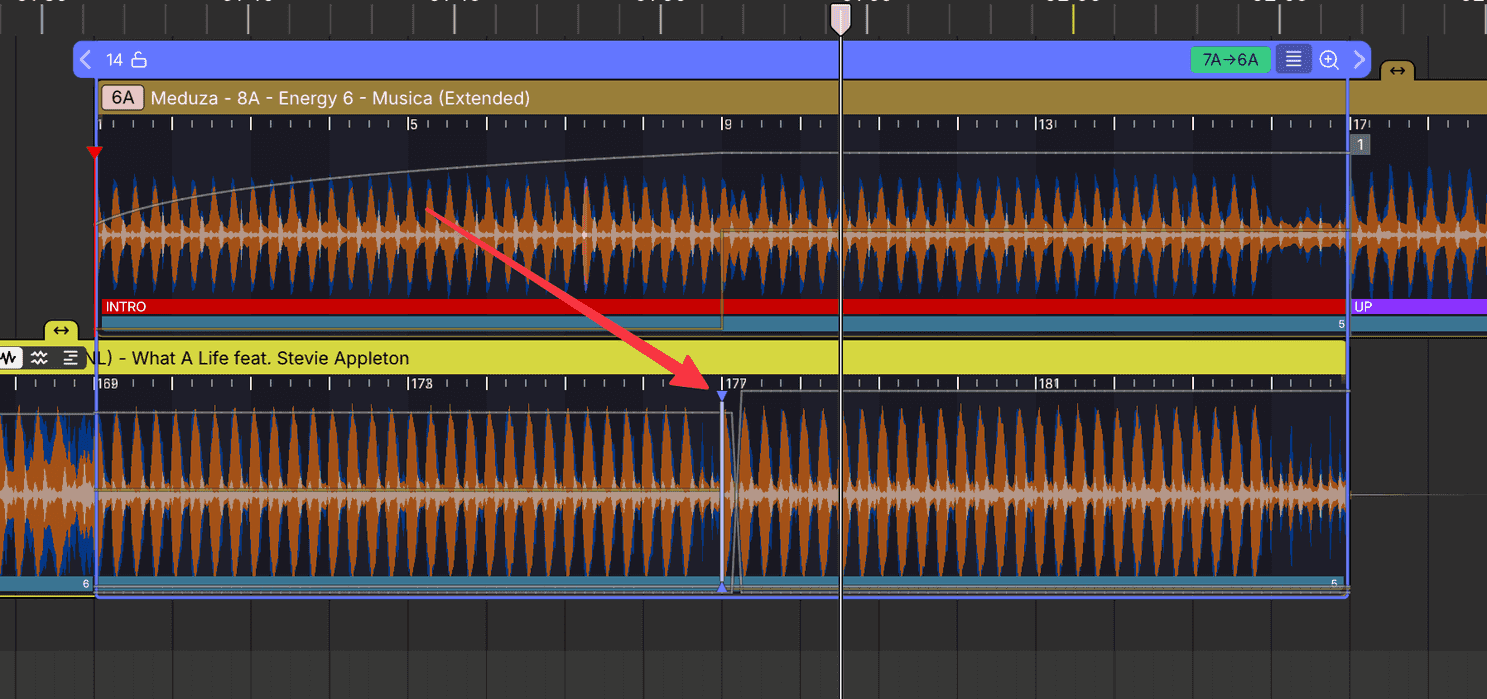 Effect in a transition