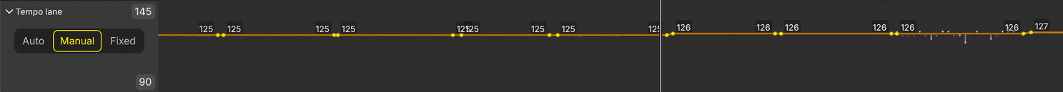BPM tempo lane
