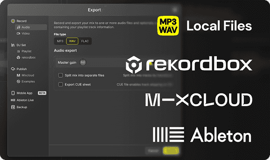 Export your mix