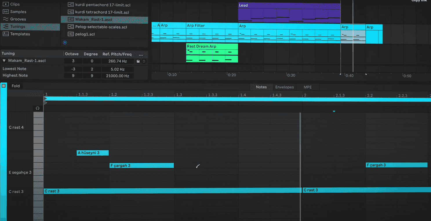 ableton live 12 tuning systems