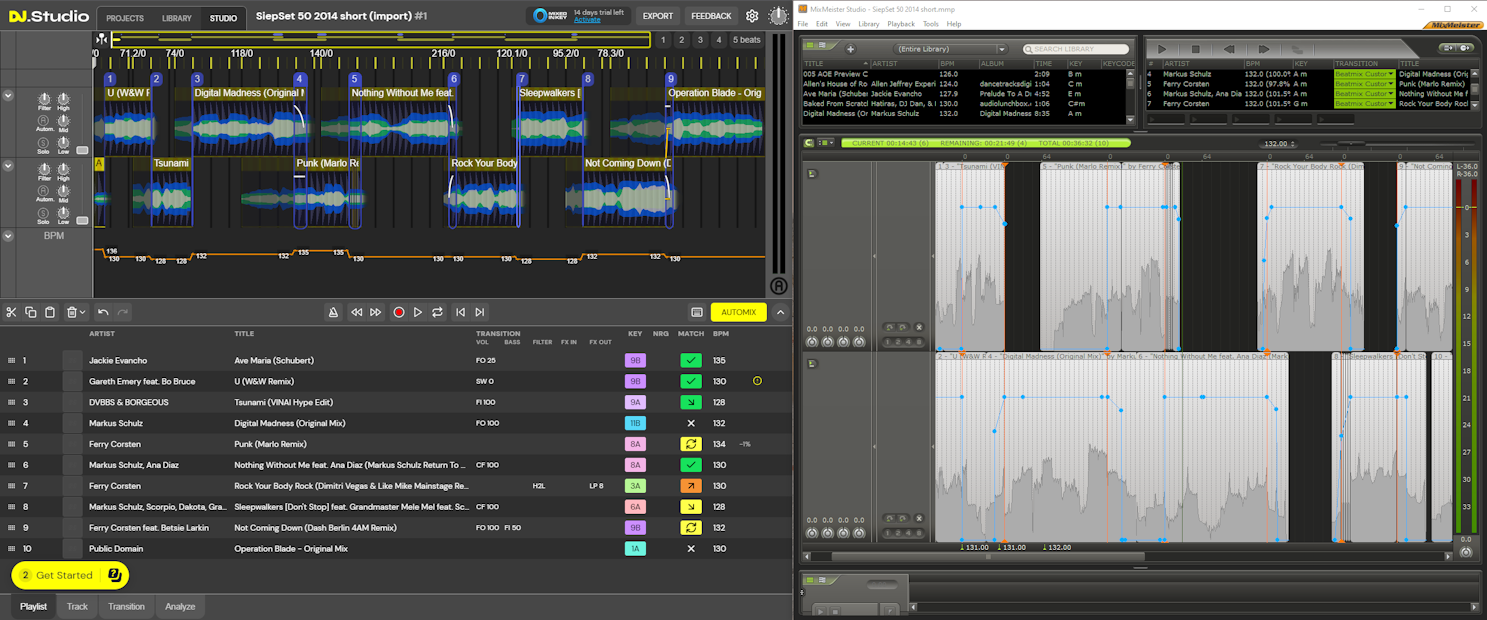 DJ.Studio vs. MixMeister