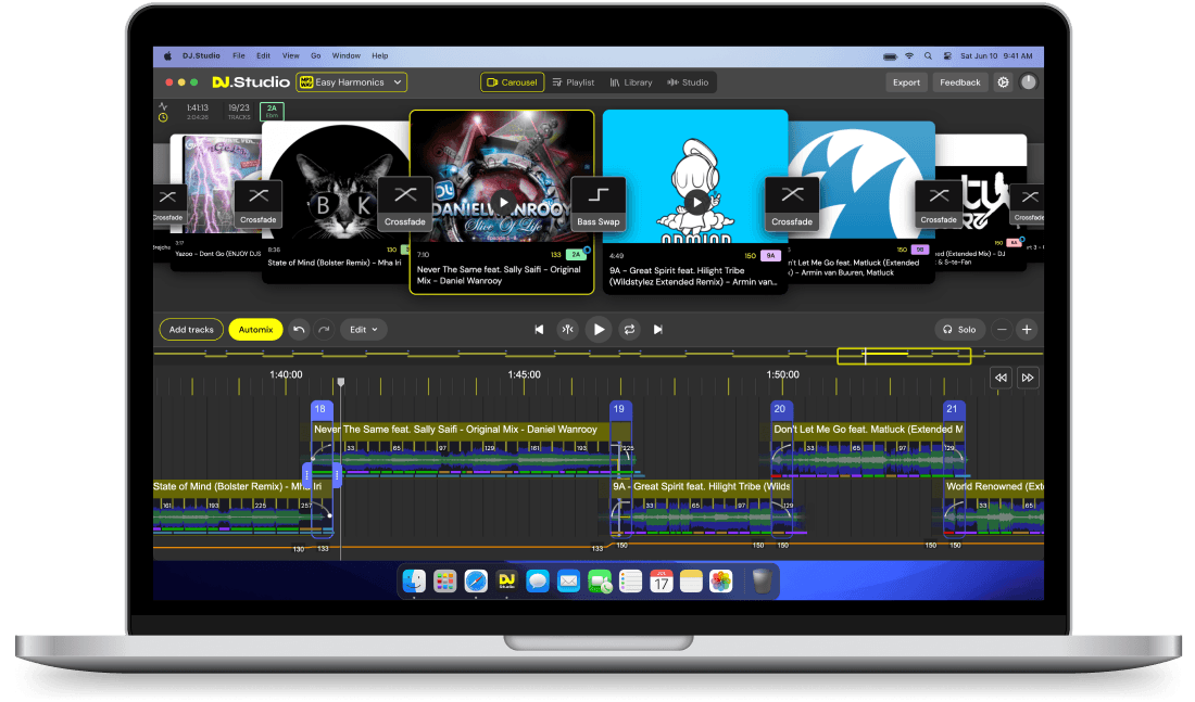 DJ.Studio on a laptop