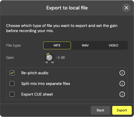 Export to local file